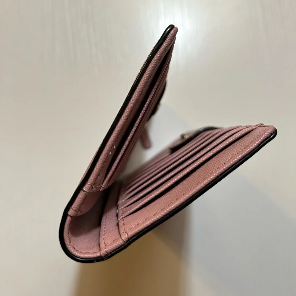 Like new Kate spade leather mauve dusty pink 2 fold wallet